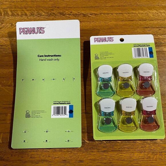 Peanuts Snoopy Spring Bag Clips, Spatulas and Cookie Cutter Set of 11 NWT - Picture 5 of 6